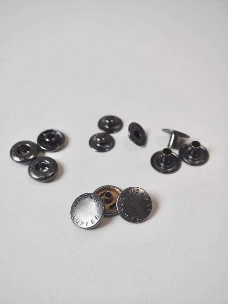 Gunmetal Branded Press Studs 15mm/24L