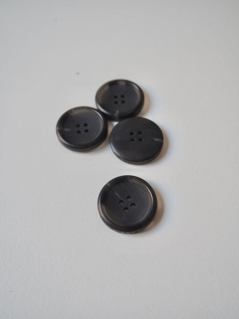 Branded Dark Faux Horn Buttons 20mm