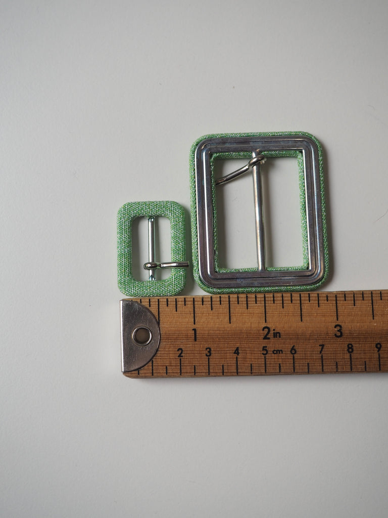 Green Fabric Covered Buckles