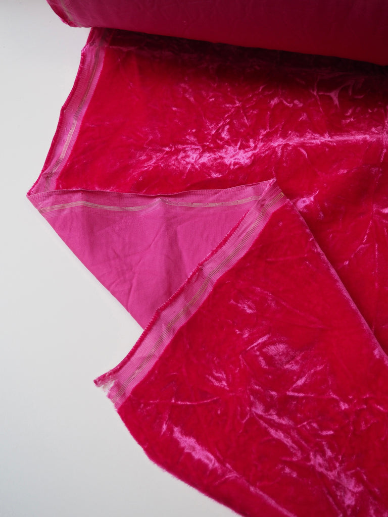 Hot Pink Micro Viscose Velvet