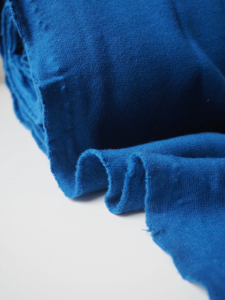 Sapphire Cotton Fleece Backed Jersey