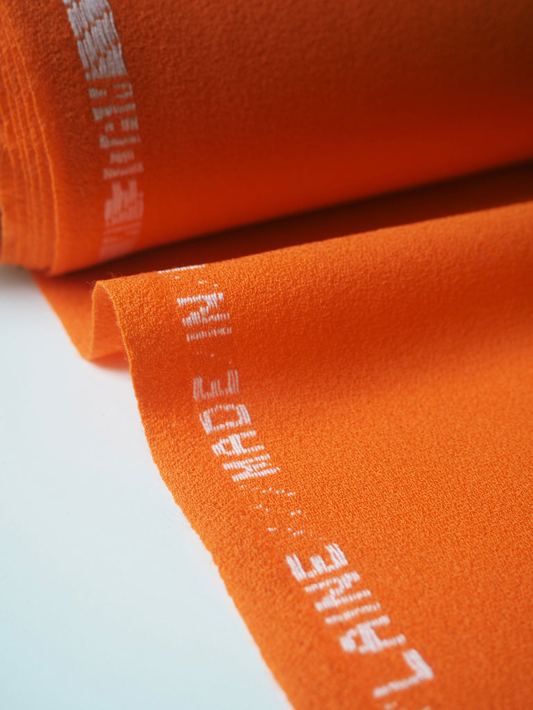 Orange Wool Crepe