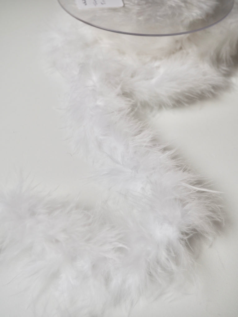 White Feather Boa Trim 5cm