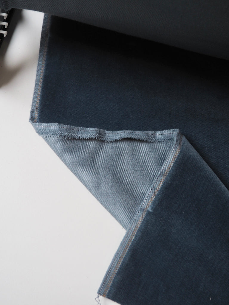 Light Blue Cotton Velvet