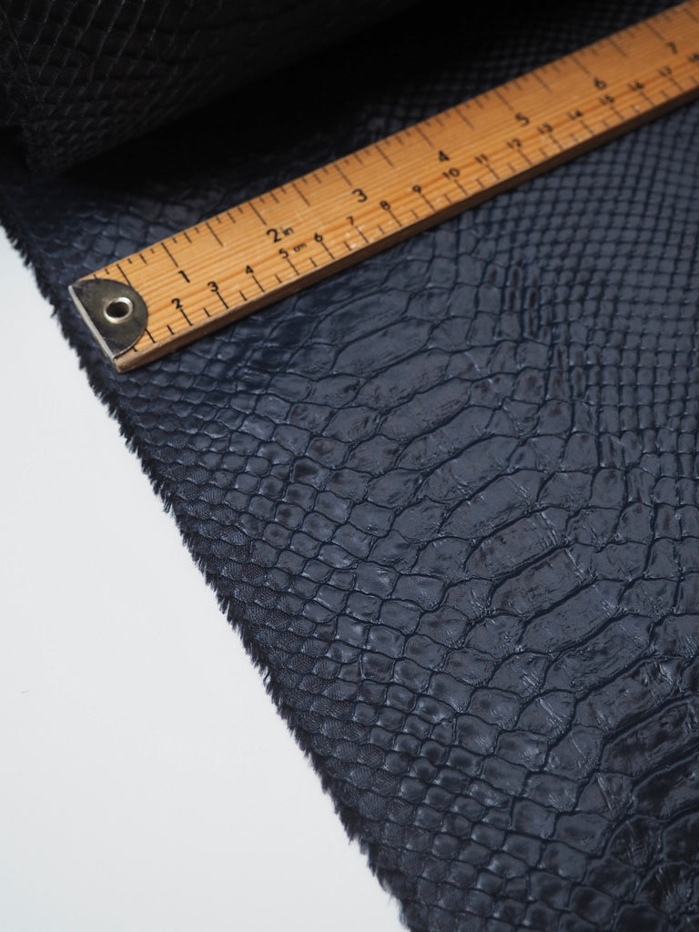 Midnight Python Embossed Viscose/Acetate