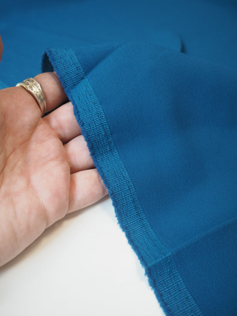 Ocean Viscose/Acetate Crepe-Backed Satin