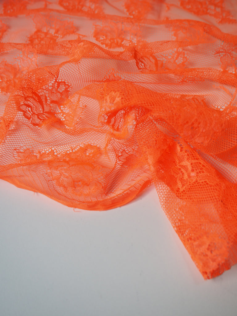 Neon Orange Chantilly Lace
