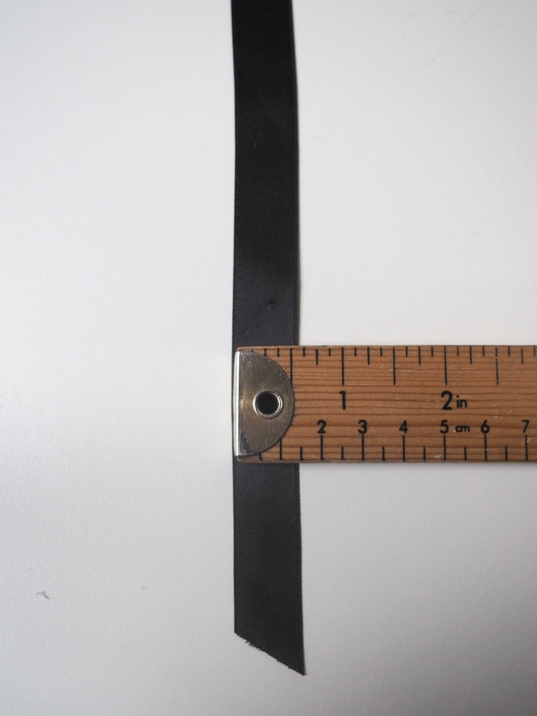 Black Double-Faced Satin Ribbon 15mm
