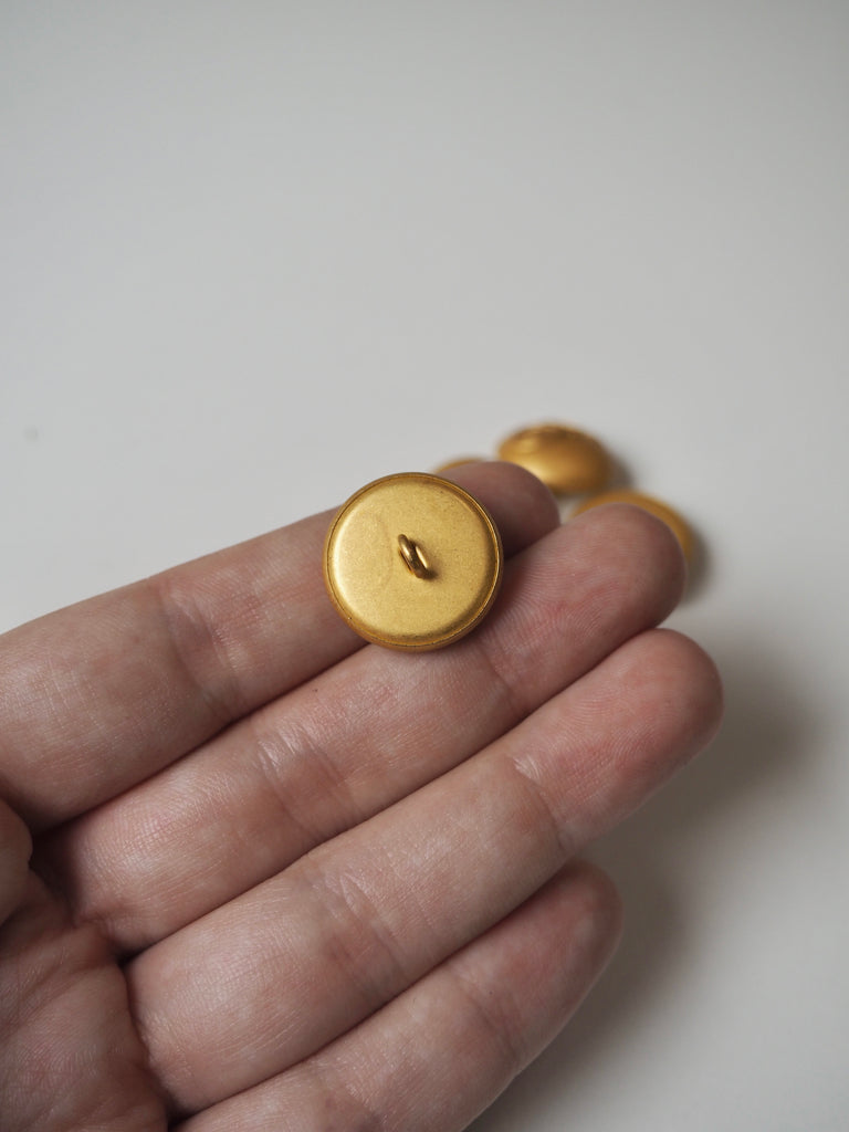 Gold Metal Domed “F” Shank Buttons 20mm/32L
