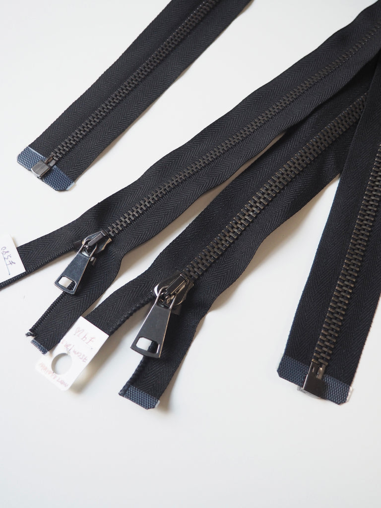 Lampo Black Open-Ended Metal Teeth Zips