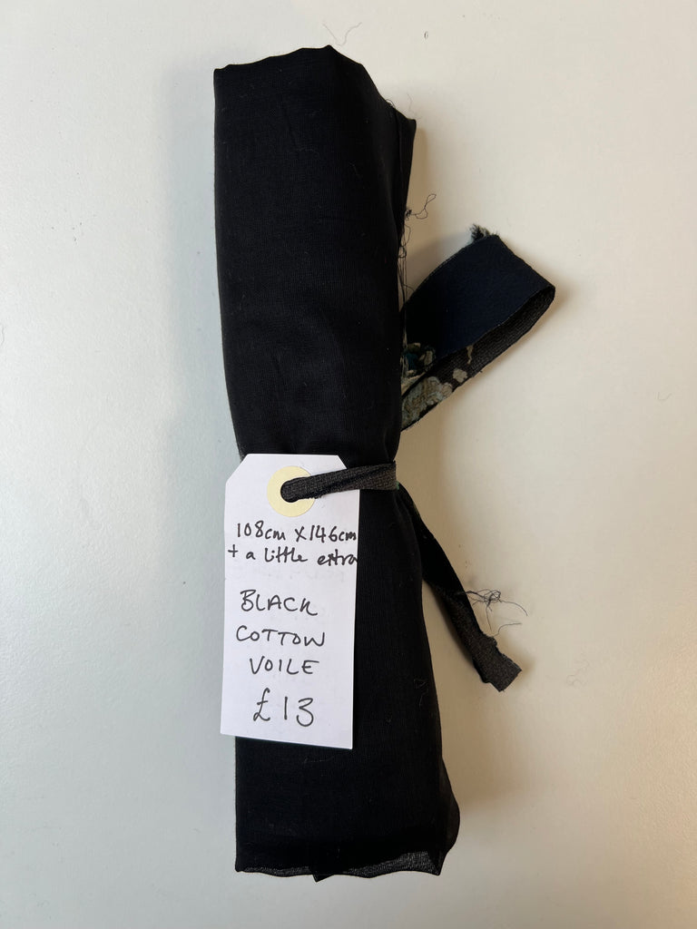 Black Cotton Voile Remnant