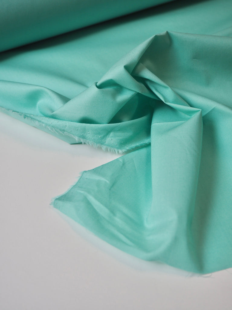 Aqua Mint Cotton Poplin