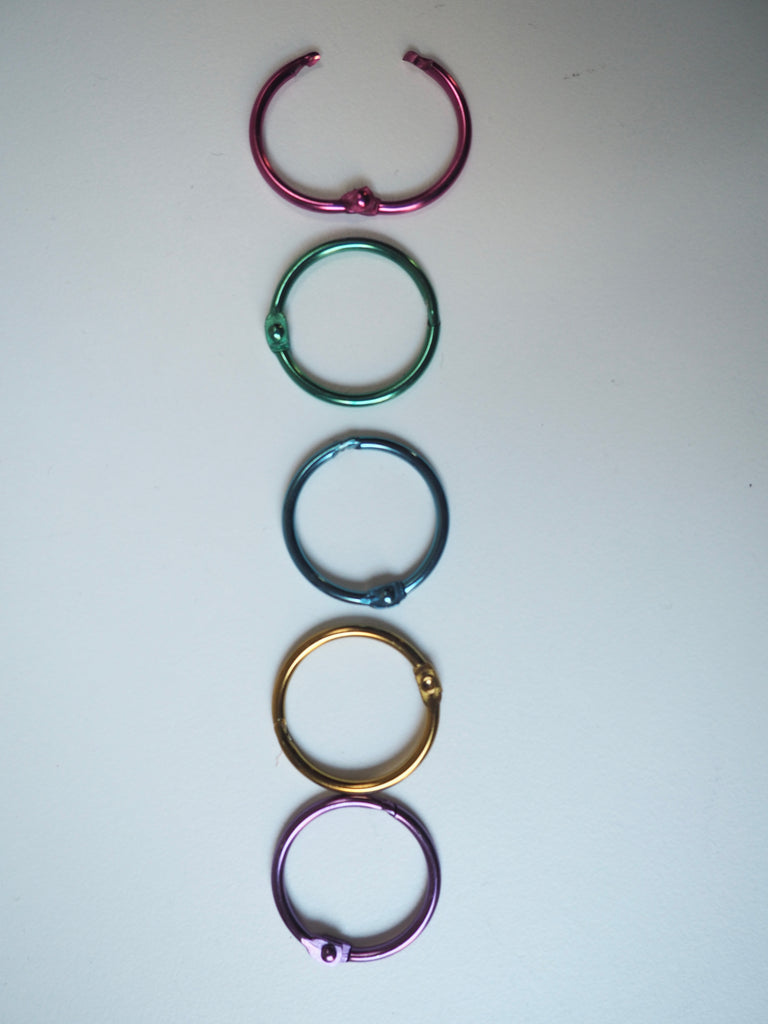 Colourful Chrome Metal Clip Keyring 3cm