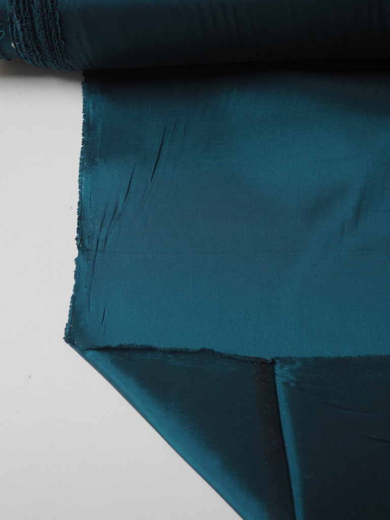 Teal Stretch Acetate Satin Lining