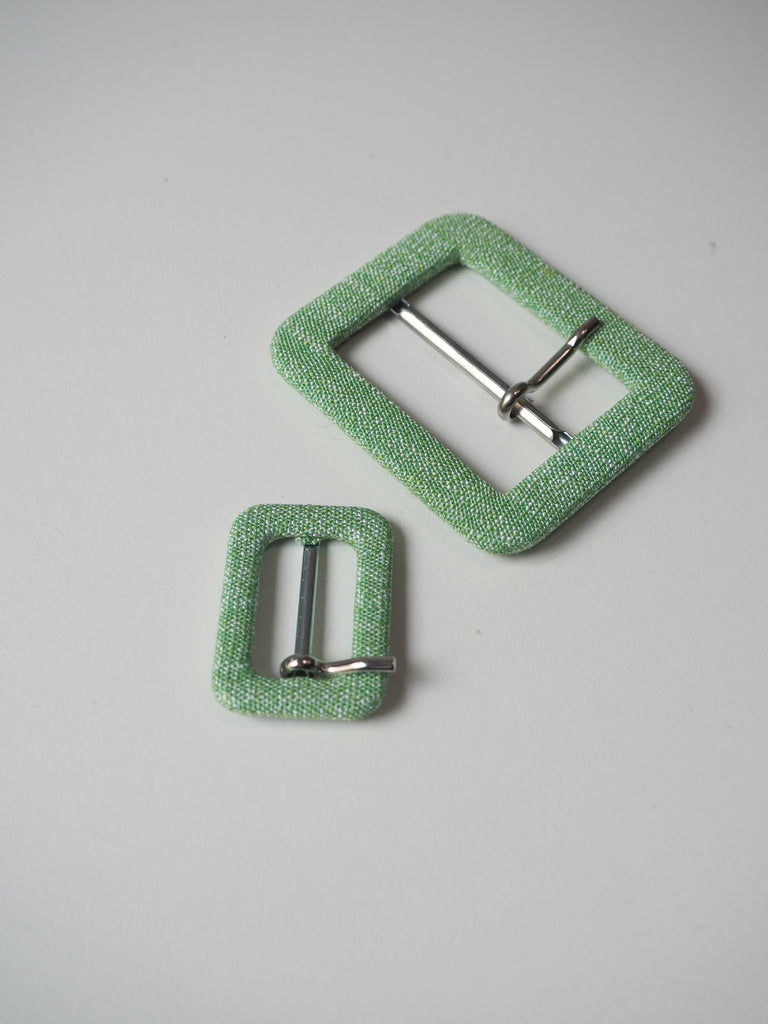 Green Fabric Covered Buckles