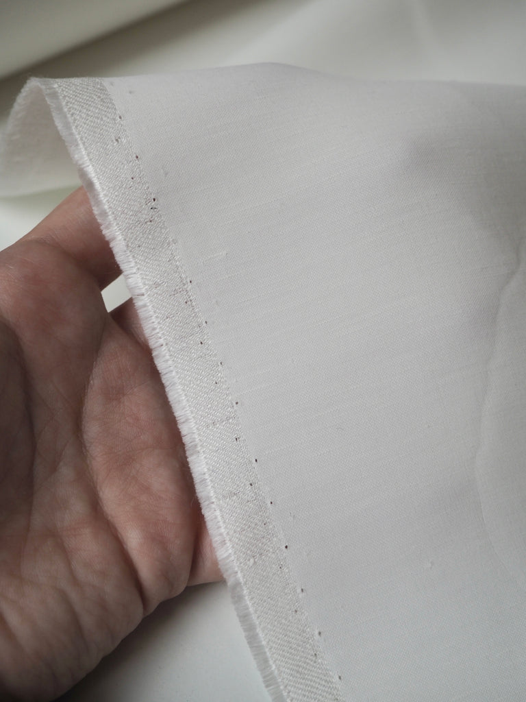 Ivory Viscose/Linen Satin