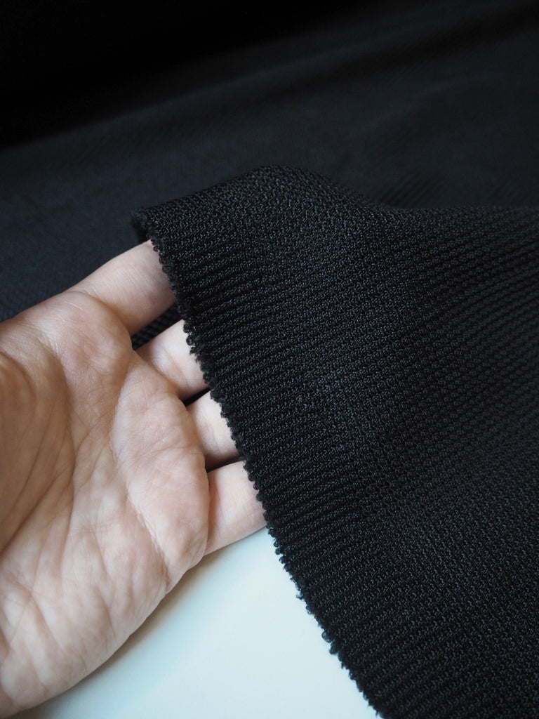 Black Honeycomb Knit