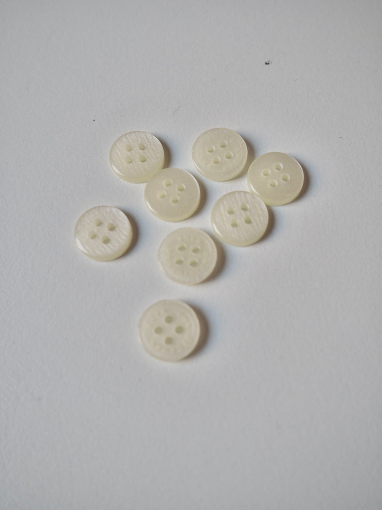 Branded Cream Buttons 11mm