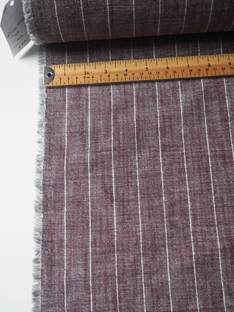 Maroon Stripe Silk/Linen