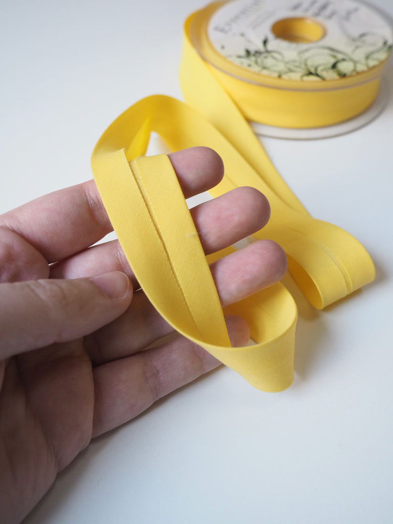 Yellow Poly-Cotton Bias Binding 12mm