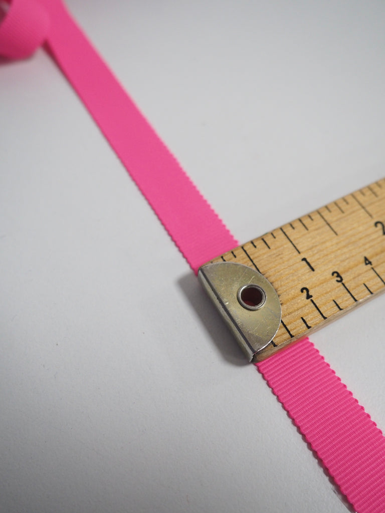 Shindo Neon Pink Grosgrain Ribbon 15mm