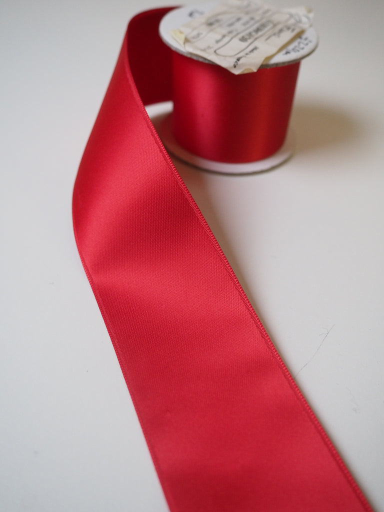 Red Double Faced Satin Ribbon 40mm