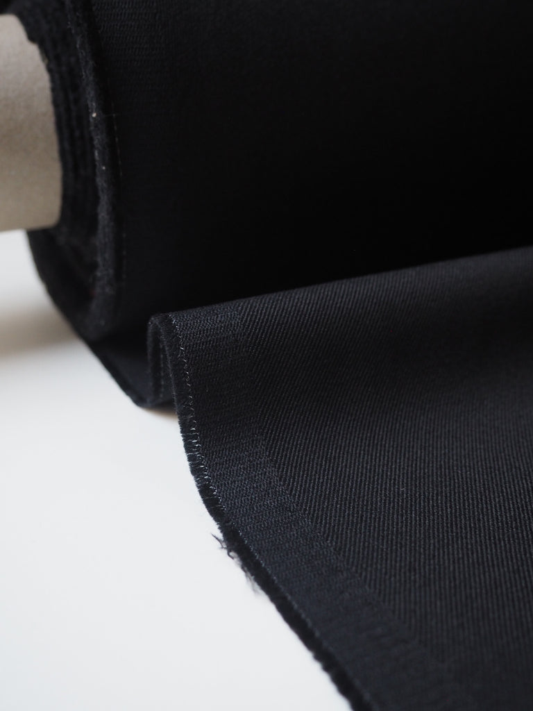 Black Satin-Backed Twill