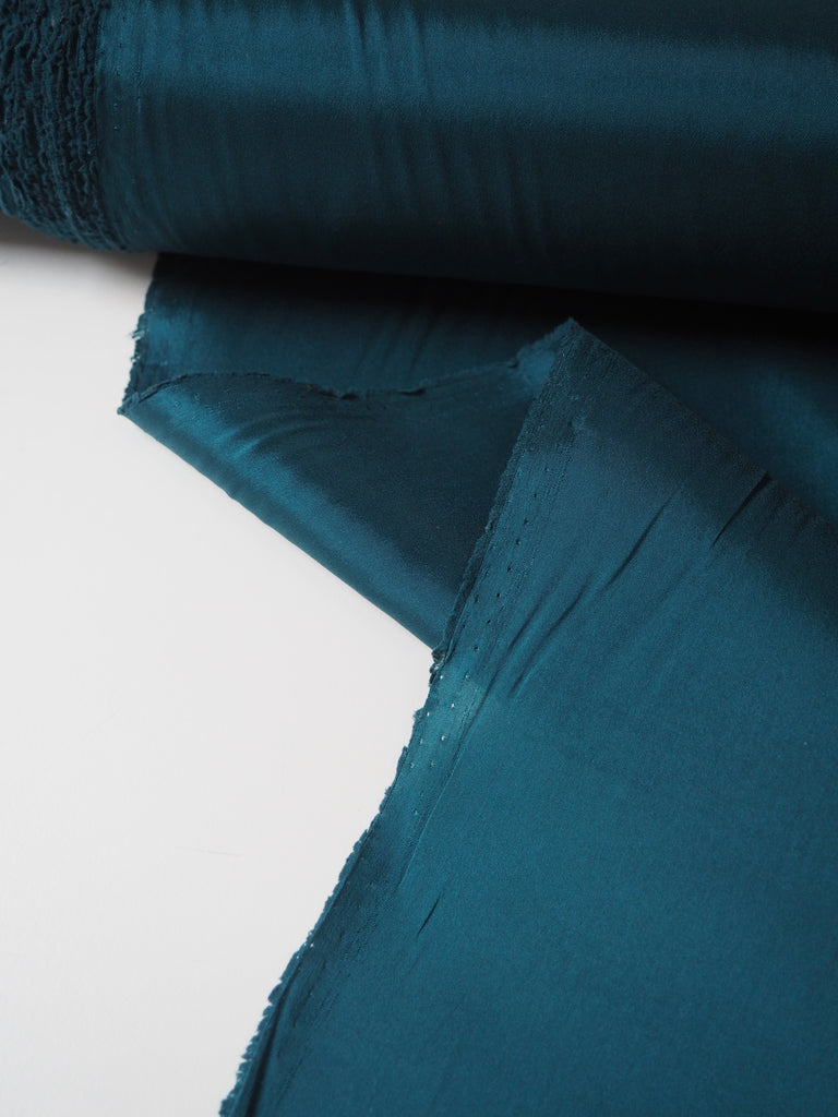 Teal Stretch Acetate Satin Lining