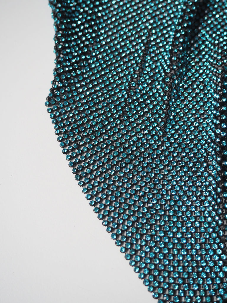 Light Blue Crystal Black Chainmail