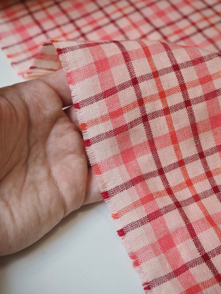 Pink Plaid Linen