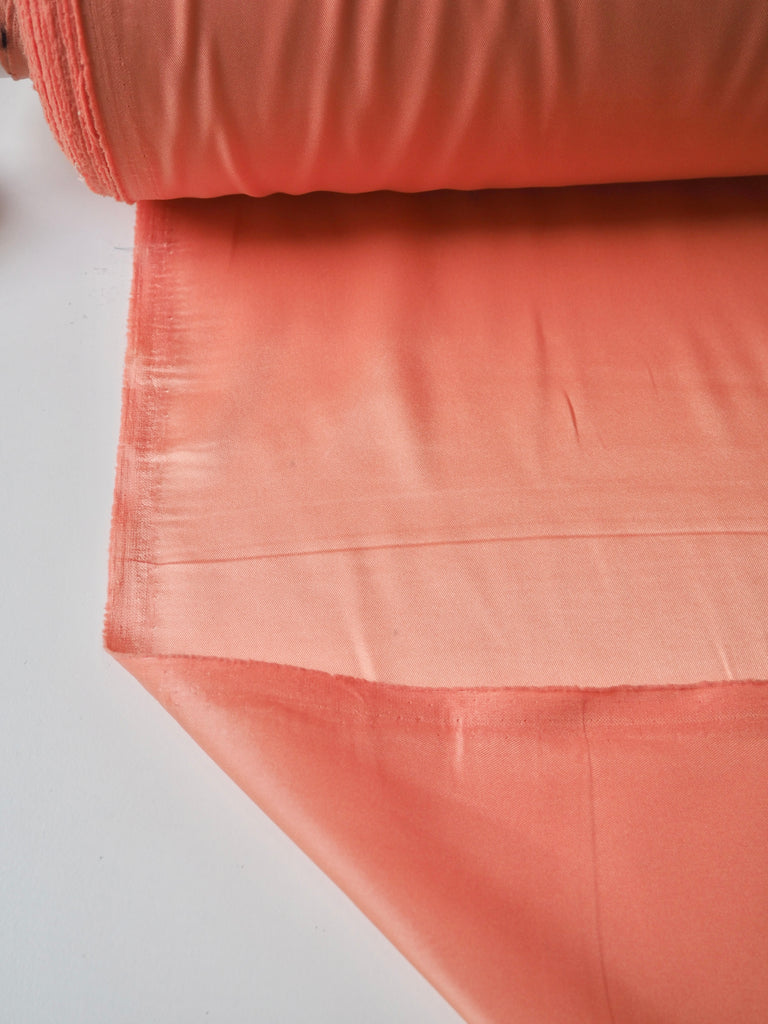 Peach Stretch Acetate Satin Twill Lining