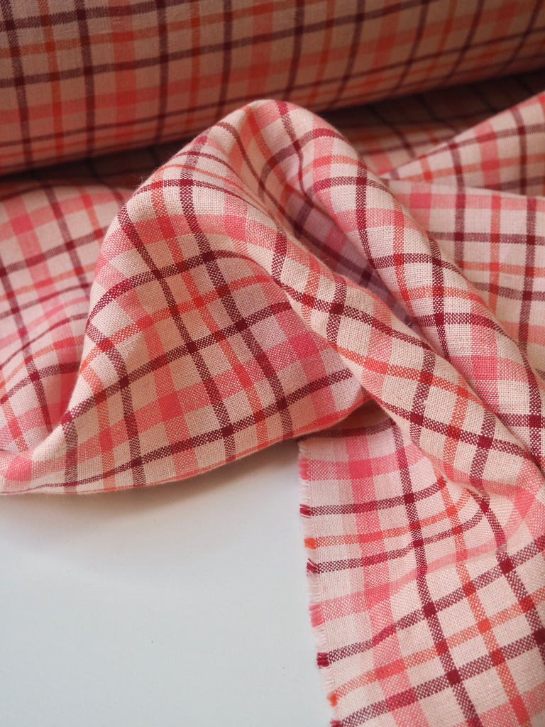 Pink Plaid Linen