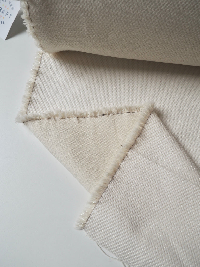 Cream Lurex + Wool Jacquard