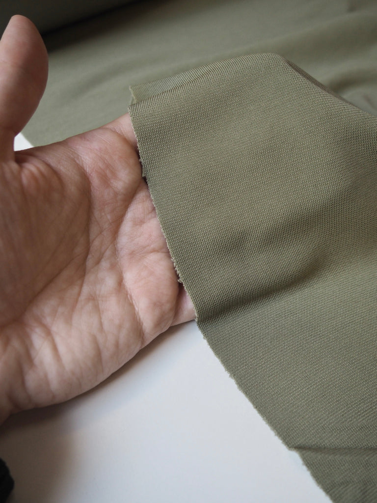 Sage Nylon/Viscose Double Jersey