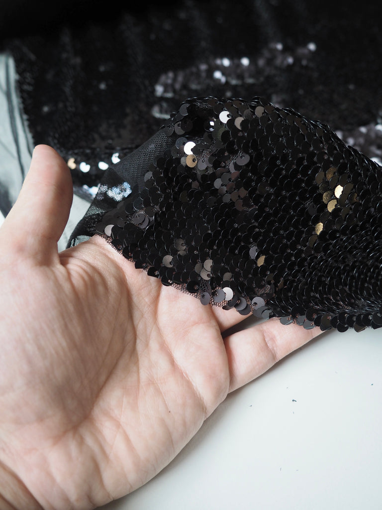 Black Mermaid Sequin Tulle