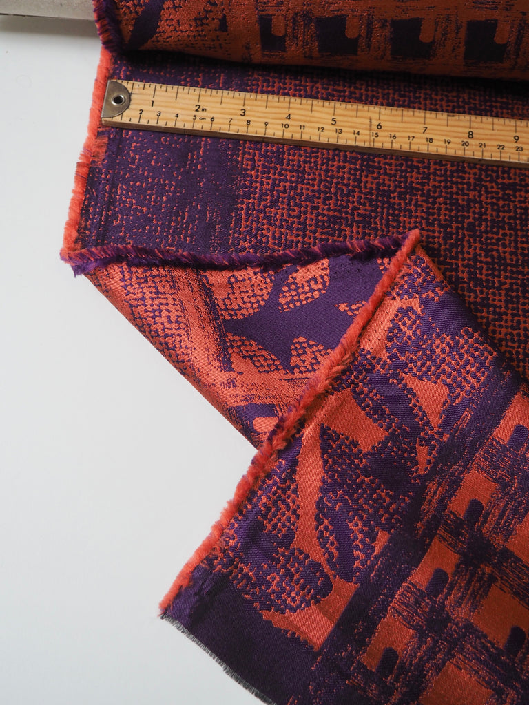 Purple + Persimmon Jacquard