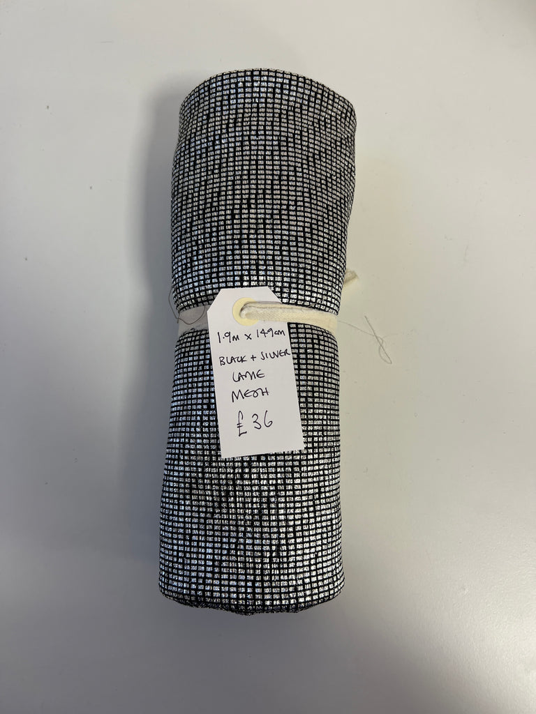 Black + Silver Lamé Mesh Remnant