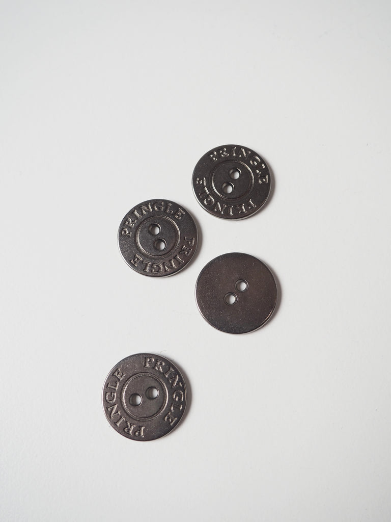 Gunmetal Metal Branded Button 20mm