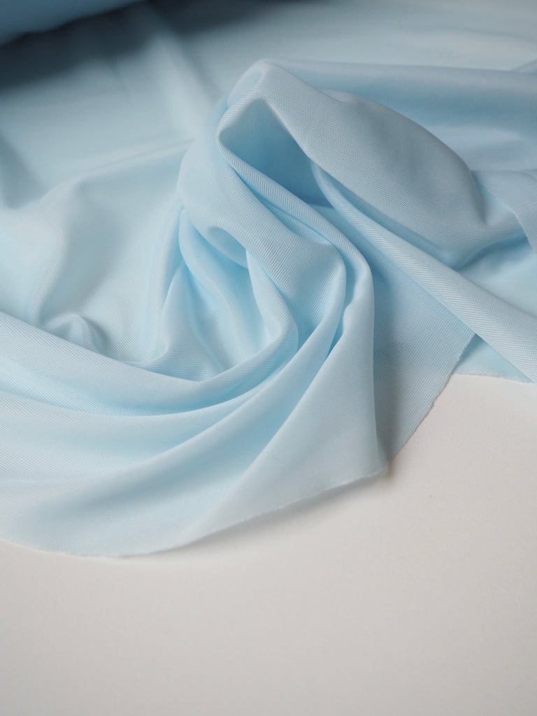 Blue Satin Light Interlock Jersey