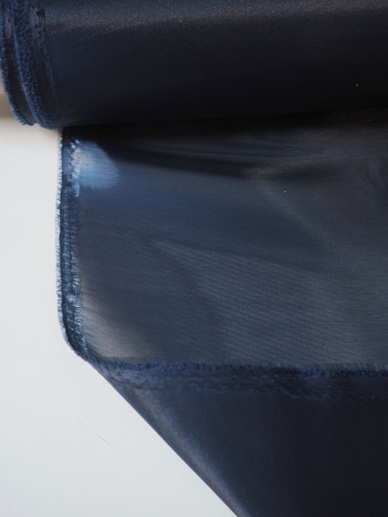 Navy Gloss Heavy Organza