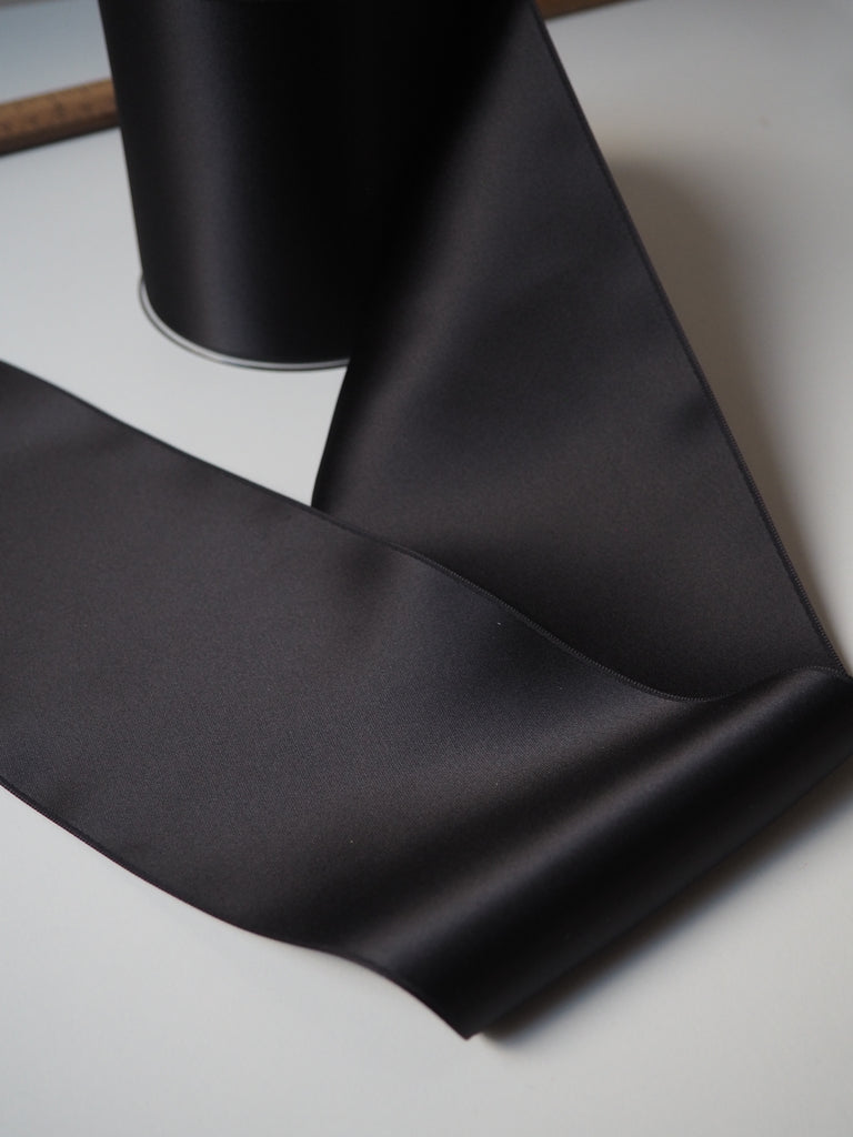 Black Satin Ribbon 100mm