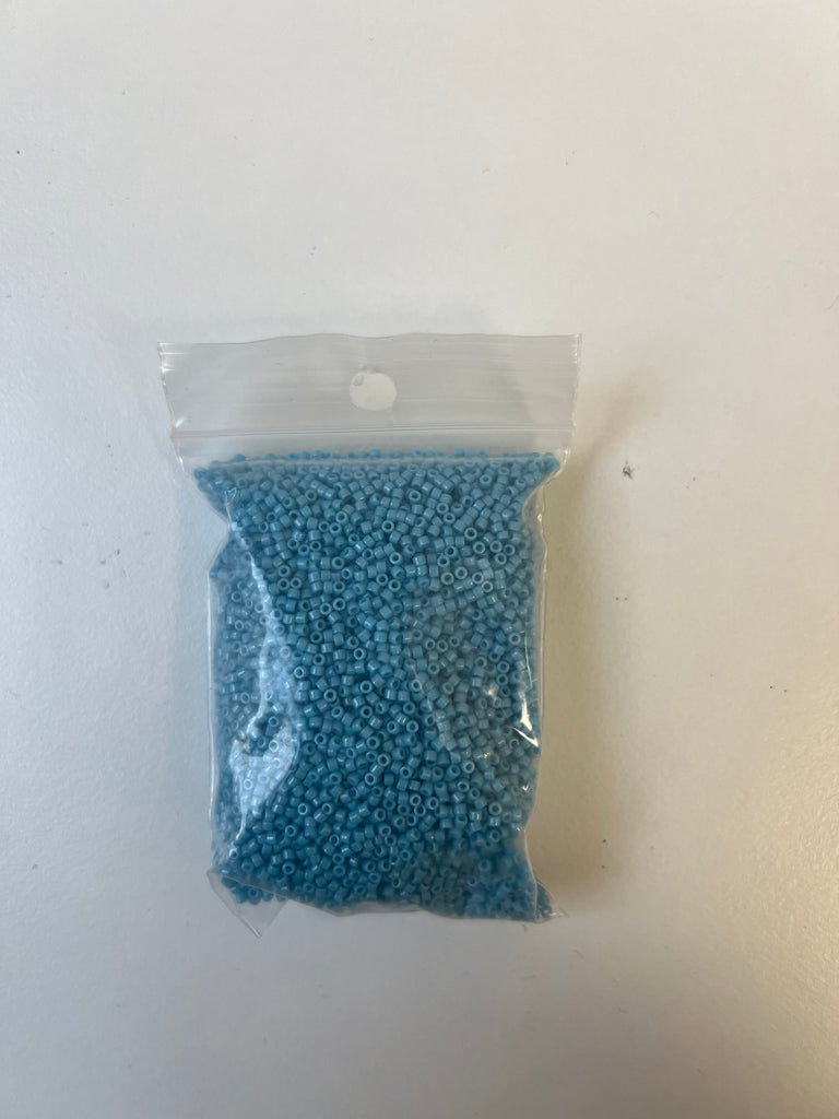 Blue Seed Beads 48g