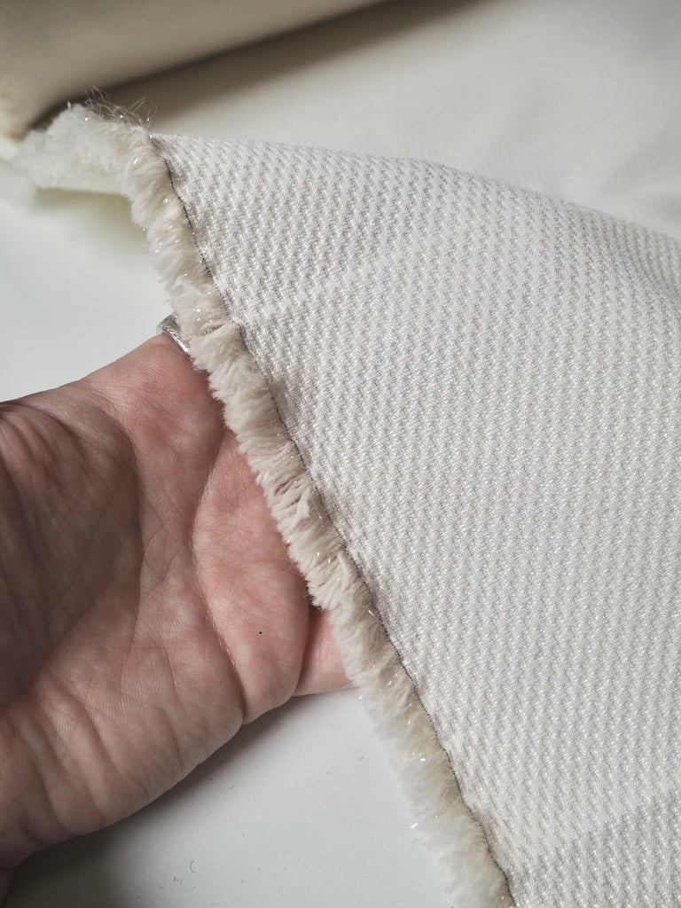 Cream Lurex + Wool Jacquard