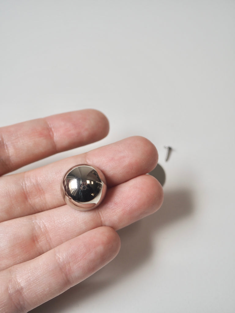 Silver Dome Studs 18mm