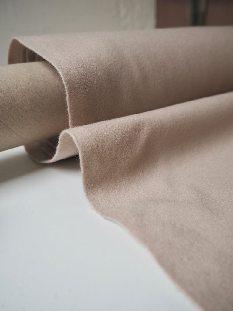 Pale Blush Felted Wool Melton