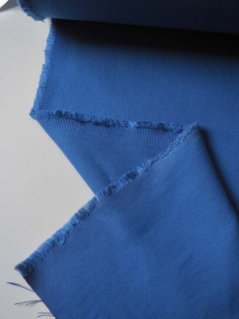 Blue Double Cotton Crepe