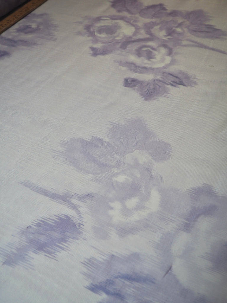 Purple Moiré Rose Silk Organza