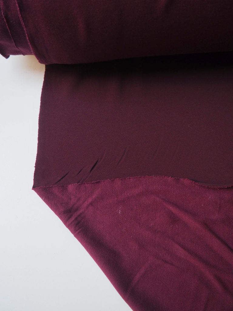 Wine Nylon/Viscose Double Jersey