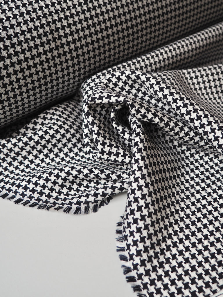 Midnight Check Viscose Jacquard