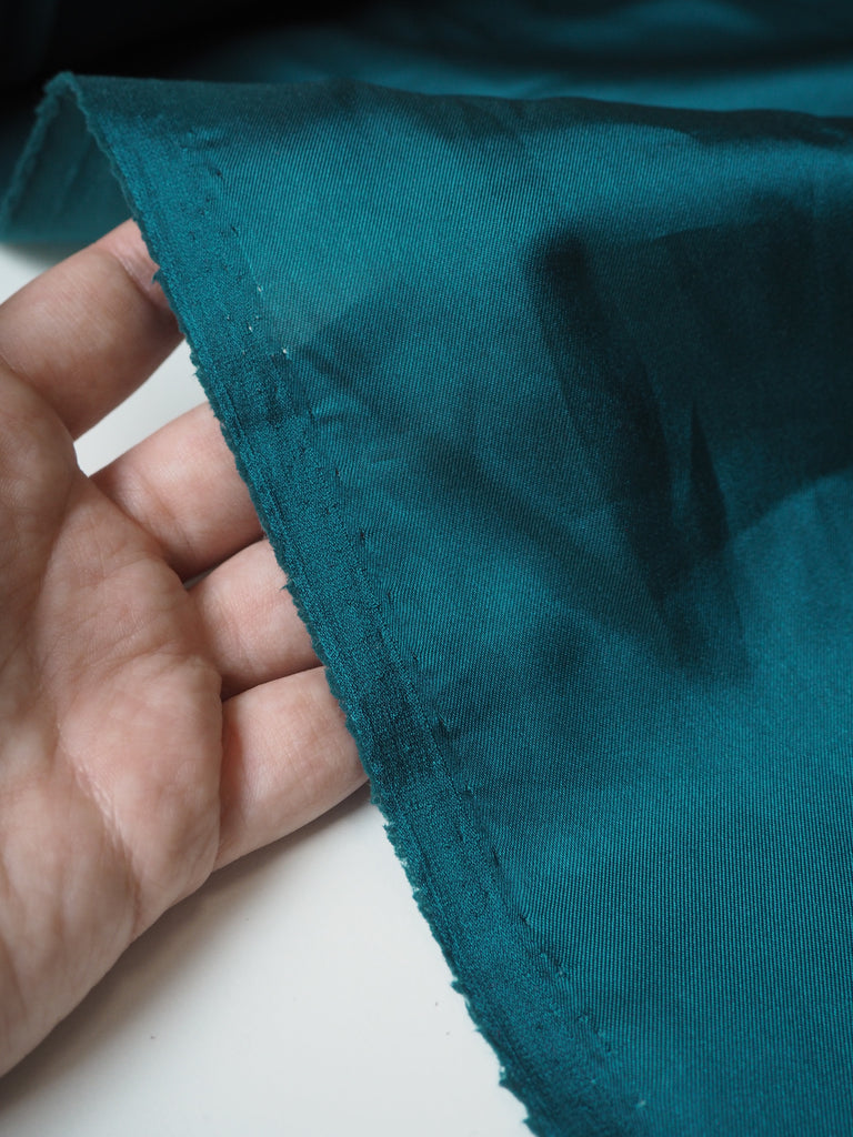 Teal Stretch Acetate Satin Twill Lining